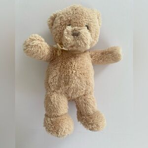 GUND Teddy Bear Jesus Loves Me Plush Stuffed Animal Tan Brown Bow Lovey NO SOUND